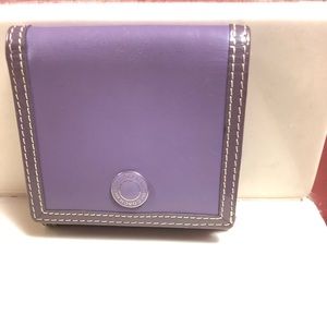 Coach purple leather wallet